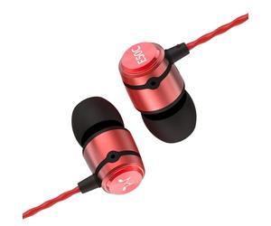 SoundMAGIC E50C Auriculares in-Ear Auriculares con Cable con micrófono Monitor HiFi, Aislamiento de Ruido, Sonido Puro, Ajuste cómodo Negro y Rojo…