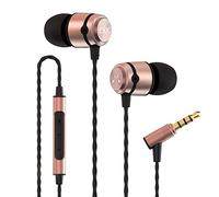 SoundMAGIC E50C - Auriculares intrauditivos estéreo, con Cable y micrófono, Alta fidelidad, Aislamiento de Ruido, Ajuste cómodo, Negro y Dorado