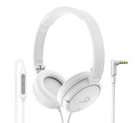 SoundMAGIC P22C Wired On Ear Headphones with Microphone HiFi Stereo Portable Headset Lightweight and Foldable Comfortable Fit Noise Isolating White