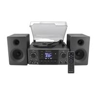 Soundmaster MCD1950SW - Sistema estéreo con tocadiscos DAB+ reproductor de CD USB MP3 Bluetooth Encoding Digitalización 75 Ohm Conector de antena