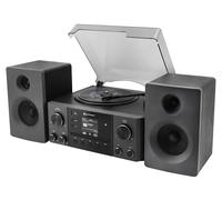 Soundmaster MCD1950SW - Sistema estéreo con tocadiscos DAB+ reproductor de CD USB MP3 Bluetooth Encoding Digitalización 75 Ohm Conector de antena