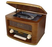 Soundmaster NR961 Nostalgie - Sistema estéreo con reproductor de CD, MP3, DAB+, radio digital, USB, Bluetooth, streaming AUX-IN, ecualizador retro