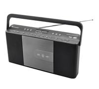 Soundmaster RCD1870SW Radio digital portátil con reproductor de CD DAB+ FM RDS, USB, despertador audiolibro, función de sueño, radio de cocina, diseño extremadamente estrecho