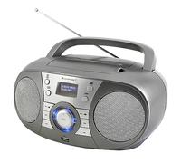 soundmaster SCD1800TI - Radio Reproductor de CD Dab+, FM AUX, Bluetooth, CD, Dab+, FM, USB, Color Gris