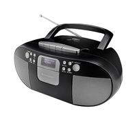 Soundmaster SCD7800SW Boombox DAB+ CD MP3 grabadora de casete con función de reloj despertador USB Función de audiolibro