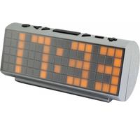 Soundmaster UR200 Fm Pll Con Calendario Y Visualización de la Temperatura, Plata