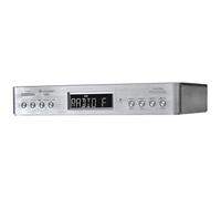 soundmaster UR2045 Under Cabinet Bluetooth/FM/DAB/DAB+ Kitchen Radio with LED Lighting, Dual Alarm & Cooking Timer - Silver
