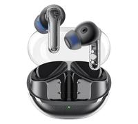 SoundPEATS Clear Auriculares Bluetooth, Auriculares Inalámbricos Bluetooth 5.3, Controlador de 12 mm y Micrófono Dual con ENC para Llamadas Claras, Modo de Juego, Control de App, 40 Horas