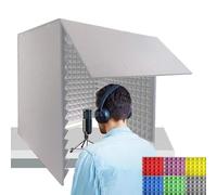 Soundproof Cover Foldable Portable Recording Booth for Microphone, Decreasing Noise, Isolation Shield, Vocal Absorbing - Easy Assembly for Studio Sound Singing