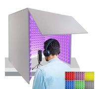 Soundproof Cover Foldable Portable Recording Booth for Microphone, Decreasing Noise, Isolation Shield, Vocal Absorbing - Easy Assembly for Studio Sound Singing