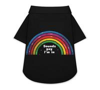 Sounds Gay I Am In Cute Pet Camisetas para perro, ropa divertida de playa, sudadera para gatos para mascotas pequeñas, talla M