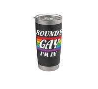 Sounds Gay I'm In Rainbow Gay LGBT Pride Month Vaso térmico de acero inoxidable de doble pared