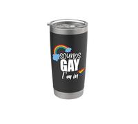 Sounds Gay I'm In Rainbow Gay LGBT Pride Month Vaso térmico de acero inoxidable de doble pared