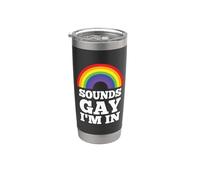 Sounds Gay I'm In Rainbow Gay LGBT Pride Month Vaso térmico de acero inoxidable de doble pared