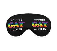 Sounds Gay I'm In Sleep Masks Eye Cover Blackout con correa elástica ajustable Night Blindfold para Mujeres Hombres Yoga Travel Nap