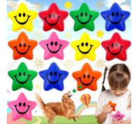 SoundZero 12 Piezas Anti Estrés Bolas, Bolas Antiestrés para Adultos Niños, Mini Bolas de Estrés Divertido, Bola Antiestrés Sonrisa, Bolas Antiestres Emoji, Bolas antiestrés(2,1 Pulgadas y 6 Colores)
