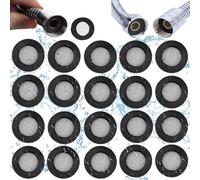 SoundZero 20 Piezas Arandela de Goma, Junta Filtro Grifo Ducha, Anillo en O, Cabezal de Ducha, Para Mangueras y Grifos de Jardín
