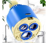 SoundZero Válvula de Grifo Monomando, Repuesto de válvula de grifo mezclador, Cartucho HD de cerámica azul de 35 mm, Cartucho para Grifo 35 mm para grifo de cocina, Cartucho de grifo mezclador 35 mm