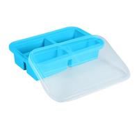Soup Cubes Freezer Tray - 438g Long Lasting Odor-Proof Tool Silicone Freezer Trays With Lid For Home Indoor Family Friends Cooking Cocktails Freezing Food