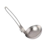 Soup Ladle - 1x Cooking Ladles Long Spoon | Folding Ladles Camping | Easy To Rinse Soup Serving Spoons Colander | Convenient To Carry Outdoor Cooking Utensils | Travel Baking Tools For Camping