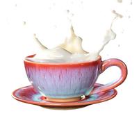 Soup Mugs, Ceramic Coffee Cups, Handmade Retro Style, 150ml with Handles and Saucers, Japanese Pottery Set, Ideal for Tea Time, Home Kitchen, Gift Giving, Daily Beverage Use