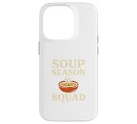 Soup Season Squad Retro Funny Cozy Design Carcasa para iPhone 14 Pro