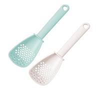 Soup Serving Slotted Spoon, Heat Resistant Skimmer Spoon, Multi Use Slotted Soup with Liquid Drain System, Easy Grip Kitchen Utensil Set, Daily Food Prep Use 9.06x2.56 inches