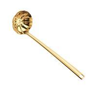 Soup Spoon - Cuchara de acero inoxidable para soup | Cucharas de servir | Cucharas de cocina para cocina | Ruffle Shape Ergonómico Grip Ladle Heat Resistant Utensilio para Hot Pot Chinese Cuisine Meal