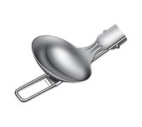 Soup Spoon, Metal Spoon Foldable Soup Ladle - Outdoor Soups Spoons Stainless Steel For Camping Hiking Backpacking | Stainless Steel Utensil, Outdoor Meal Prep Tool For Travel Picnic Hot Pot Buffet