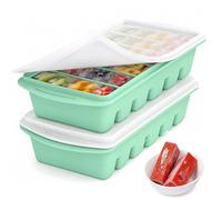 Souper Cubes, Molde para Congelar Sopa 2Pcs Moldes De Silicona, bandeja de cubitos de hielo extragrande para sopa, caldo, salsa, mantequilla, preparación de comidas