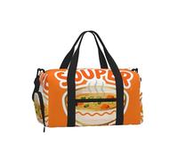 Souper Star Pun - Bolsa deportiva de lona con compartimento para zapatos, ligera, para gimnasio, fin de semana para hombres y mujeres, bolsa de viaje impermeable con bolsillo húmedo