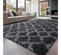 Sour Lemon Alfombra de pelo largo gris para salón, 240 x 340 cm, lavable, antideslizante, extragrande, para dormitorio, alfombra moderna y mullida, alfombra para dormitorio, habitación infantil