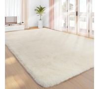 Sour Lemon Alfombra Gris Pelo Largo Moderna para Salón, Dormitorio y Habitación de Niños, 160x230 cm