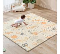 Sour Lemon Alfombra plegable de vida silvestre, de 120 x 120 cm, gruesa y acolchada, alfombra de juego para bebés, tapete de juego plegable para niños, tapete de juego grande para actividades para