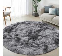 Sour Lemon Alfombras de sala de estar 80x80 cm Alfombra redonda gris para dormitorio lavable antideslizante alfombra mullida alfombra suave peluda alfombra para niños pasillo sala de estar