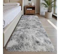 Sour Lemon Alfombras para sala de estar 80x160cm, alfombra gris para dormitorio, alfombra antideslizante lavable mullida y esponjosa moderna de pelo largo suave para niños, pasillo, sala de estar