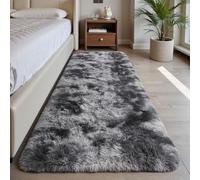 Sour Lemon Alfombras para sala de estar 80x300cm, alfombra gris para dormitorio, alfombra antideslizante lavable mullida y esponjosa moderna para niños, alfombra de felpa suave para pasillo y sala de