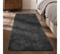 Sour Lemon Alfombras para sala de estar 80x300cm, alfombra gris para dormitorio, alfombra antideslizante lavable mullida y esponjosa moderna para niños, alfombra de felpa suave para pasillo y sala de