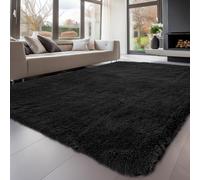 Sour Lemon Alfombras para sala de estar de 240 x 300 cm, color negro, lavable, antideslizante, extragrande, suave, esponjosa, moderna, para sala de estar de niños