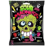 Sour Madness Caramelo con forma de calavera Extreme Sour Take The Challenge 60g (importado)
