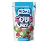 Sour Mix Vidal 180 gr - Golosinas surtidos con pica, sabores kiwi, sandía y cola, bolsa grande para fiestas, eventos y compartir