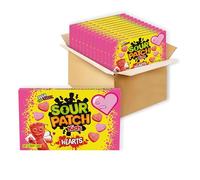 SOUR PATCH KIDS Corazones de caramelo suaves y masticables para el día de San Valentín, cajas de 12 a 3.1 onzas
