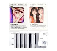 SOURCE MUSIC Ent. LE SSERAFIM - 3rd Mini Album [EASY] (Weverse Albums Ver. - SET) Outer Box + Card + QR Photocard + User Guide + 2 Pin Badges + 5 Extra Photocards