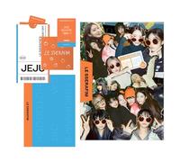 SOURCE MUSIC Ent. LE SSERAFIM - [LE SSERAFIM's DAY OFF IN JEJU PHOTOBOOK] Photobook + Photo Card + Behind Folding Card + Envelope + 2 Pin Button Badges + 4 Extra Photocards, DUK1652