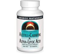 Source Naturals Acetil-L-Carnitina y Ácido Alfa-Lipoico 650 mg, 60 comprimidos vegetales