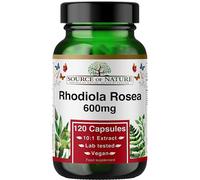 Source of Nature® Extracto de Rhodiola Rosea 600 mg (10:1), 120 cápsulas | Rodiola, raíz de rosa (raíz dorada), 4 meses de suministro, una cápsula al día, veganas, analizado en laboratorio