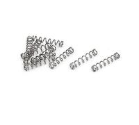 sourcing map 0,3mm x 2mm x 10mm 304 Inoxidable Acero Compresión Resorte Plateado Tono 10Uds