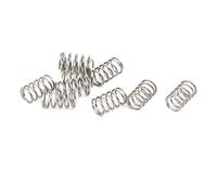 sourcing map 0,3mm x 3mm x 5mm 304 Inoxidable Acero Compresión Resorte Plateado Tono 10Uds