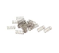sourcing map 0,4mm x 4mm x 10mm 304 Inoxidable Acero Compresión Resorte Plateado Tono 20Uds