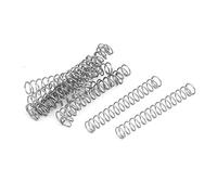 sourcing map 0,4mm x 4mm x 30mm 304 Inoxidable Acero Compresión Resorte Plateado Tono 10Uds
